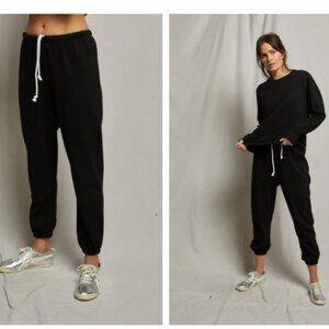 perfectwhitetee Black Drawstring Jogger Pants